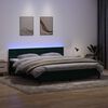 vidaXL &Kappa;&rho;&epsilon;&beta;ά&tau;&iota; Boxspring &mu;&epsilon; &Sigma;&tau;&rho;ώ&mu;&alpha; & LED &sigma;&kappa;&omicron;ύ&rho;&omicron; &pi;&rho;ά&sigma;&iota;&nu;&omicron; 180x220cm &Beta;&epsilon;&lambda;&omicron;ύ&delta;&iota;&nu;&omicron;