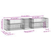 vidaXL Παγκάκι Κήπου με Σχέδιο Συρματοκιβώτιου από Μασίφ Ξύλο Πεύκου