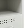 vidaXL Κομοδίνο Λευκό 36x39x50,5 εκ. από Χάλυβα