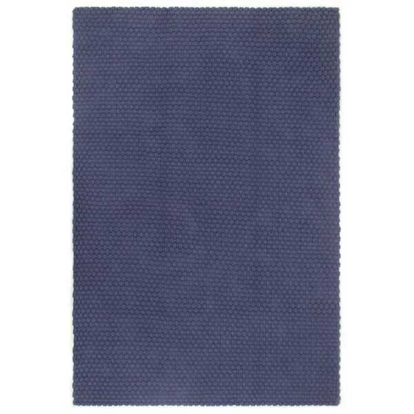 vidaXL Χαλί Ορθογώνιο Ναυτικό Μπλε 120x180 εκ. Βαμβάκι