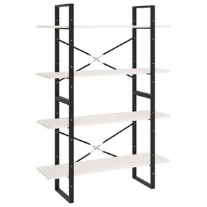 vidaXL &Beta;&iota;&beta;&lambda;&iota;&omicron;&theta;ή&kappa;&eta; &mu;&epsilon; 4 &Rho;ά&phi;&iota;&alpha; &Lambda;&epsilon;&upsilon;&kappa;ή 100x30x140 &epsilon;&kappa; &alpha;&pi;ό &Mu;&alpha;&sigma;ί&phi; &Xi;ύ&lambda;&omicron; &Pi;&epsilon;ύ&kappa;&omicron;&upsilon;