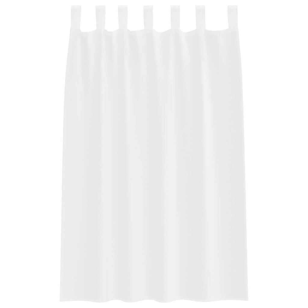 vidaXL Κουρτίνες με κουρτίνες 2 pcs Λευκό 140 x 175 εκ. Πολυεστέρας