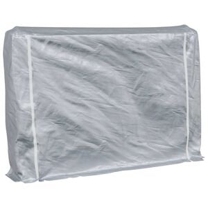 vidaXL Ράφι για καυσόξυλα με κάλυμμα βροχής Γαλβανισμένος χάλυβας