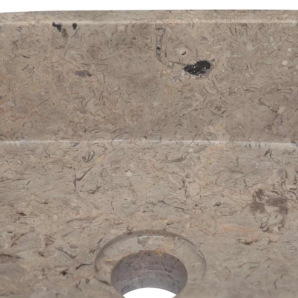 vidaXL Νιπτήρας Γκρι 30 x 30 x 13 εκ. Μαρμάρινος
