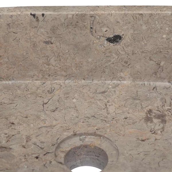 vidaXL Νιπτήρας Γκρι 30 x 30 x 13 εκ. Μαρμάρινος