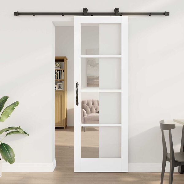 vidaXL Συρόμενη Πόρτα ORKDAL Λευκό 73.5 x 211 εκ Ξύλο και μέταλλο