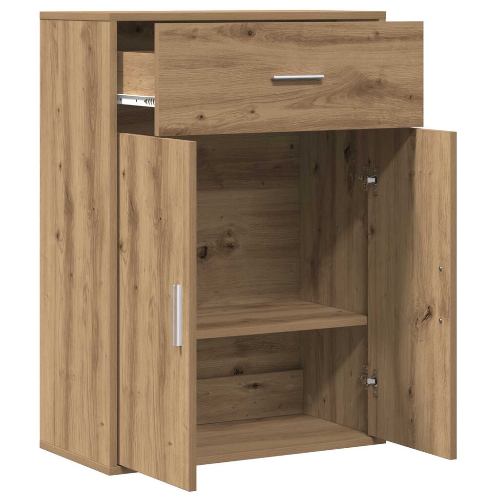 vidaXL Πλαϊνό γραφείο artisan δρυς 79 x 38 x 80 εκ. Επεξεργασμένο ξύλο