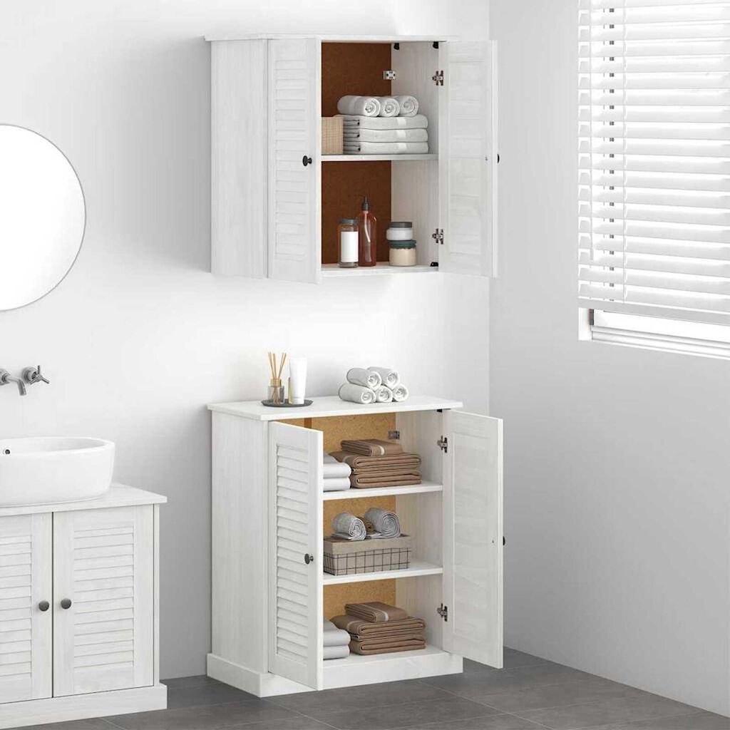 vidaXL Σετ Επίπλων Μπάνιου με ράφι 2 pcs Καφέ 67.5 x 34 x 80 εκ.
