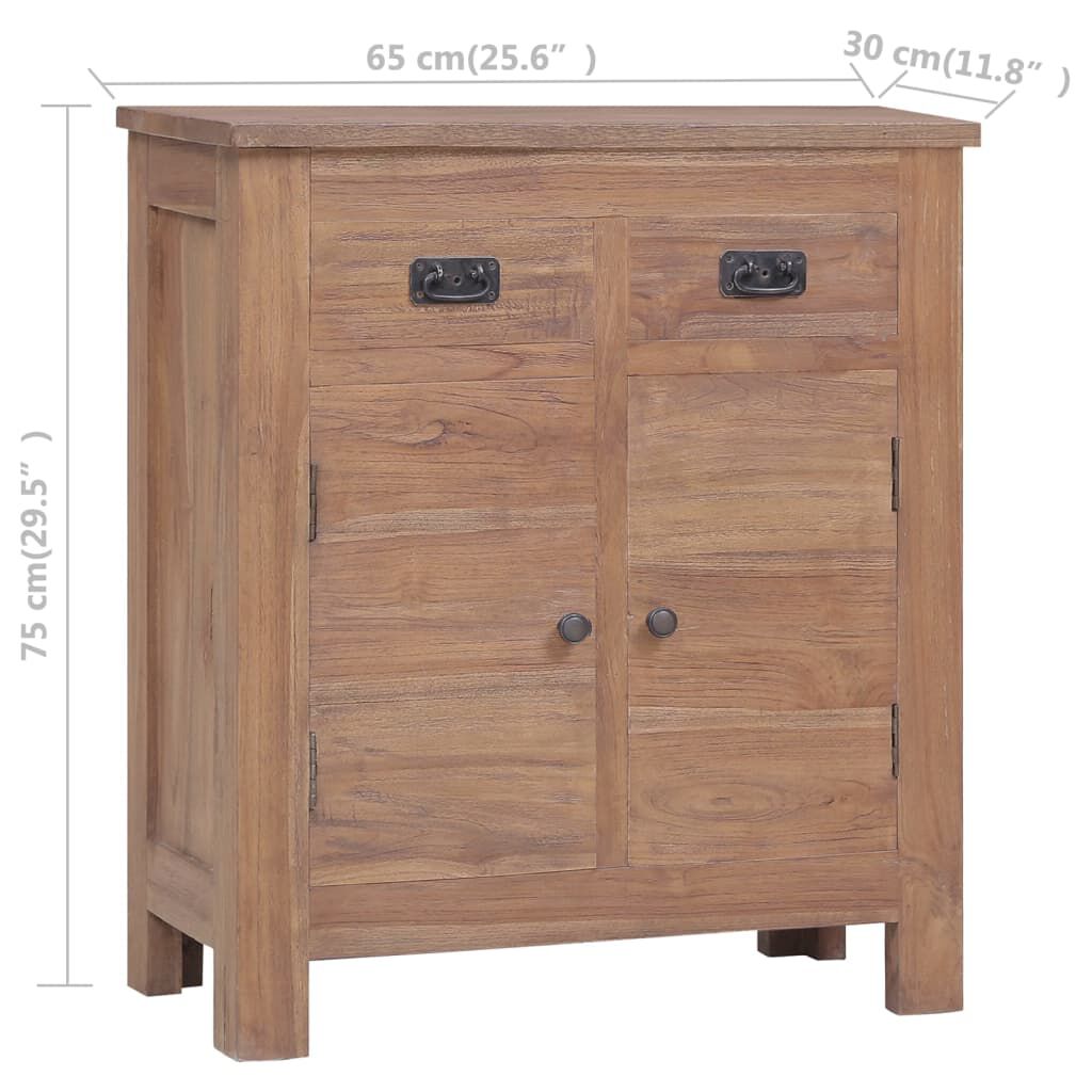vidaXL Ντουλάπι με Συρτάρια 65 x 30 x 75 εκ. από Μασίφ Ξύλο Teak