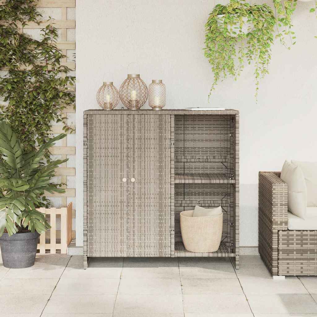vidaXL Ντουλάπι αποθήκευσης Ανοιχτό γκρι 100 x 36 x 102 εκ Ρατάν