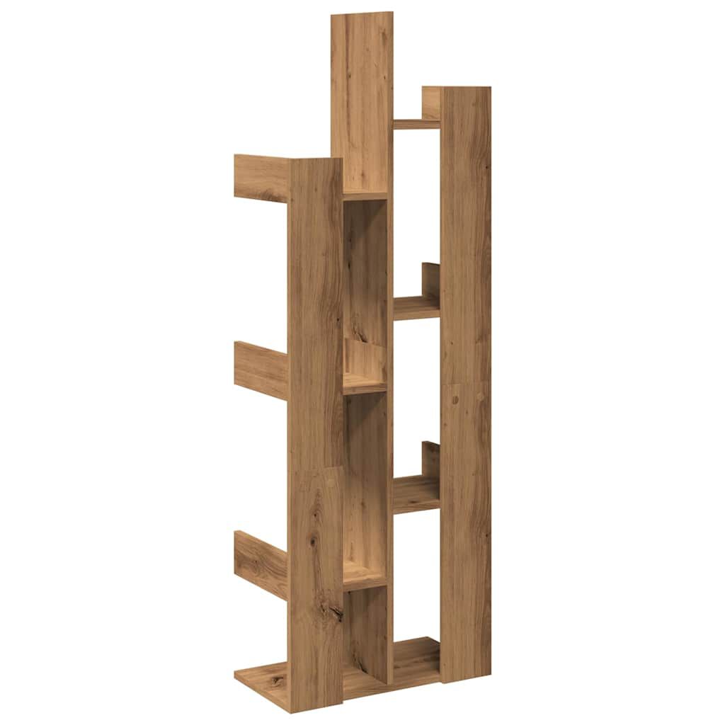 vidaXL Βιβλιοθήκη Αρτισιανή Δρυς 48x25,5x140 εκ. Επεξεργ. Ξύλο