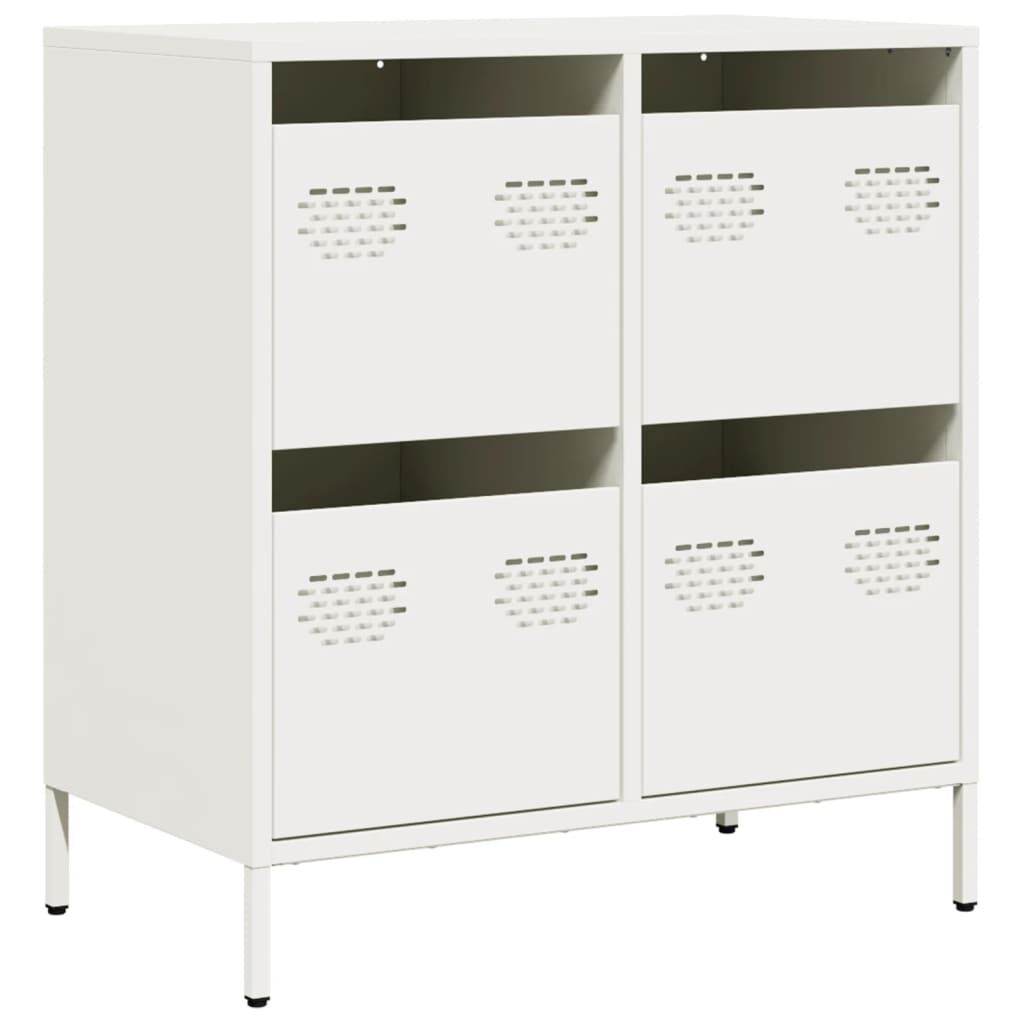 vidaXL Ντουλάπι Λευκό 68x39x73,5 εκ. από Χάλυβα Ψυχρής Έλασης