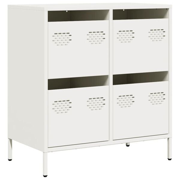 vidaXL Ντουλάπι Λευκό 68x39x73,5 εκ. από Χάλυβα Ψυχρής Έλασης