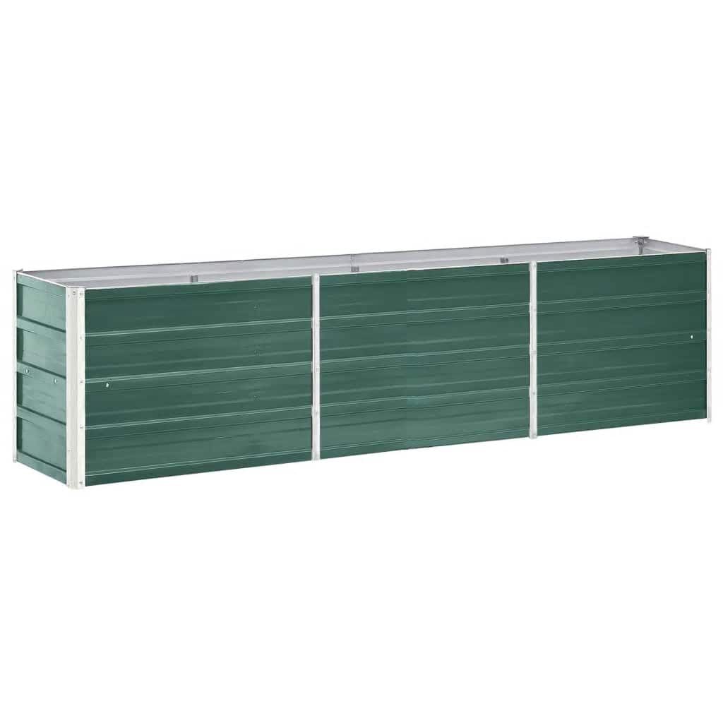 vidaXL Ζαρντινιέρα Υπερυψωμένη Πράσινη 240x40x45 εκ. Γαλβαν. Χάλυβας