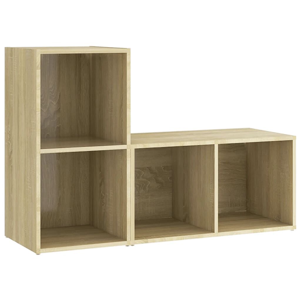vidaXL Έπιπλα Τηλεόρασης 2 τεμ Sonoma Δρυς 72x35x36,5εκ Επεξ. Ξύλο