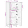 vidaXL Ντουλάπι Καφέ/Μαύρο 40 x 33,5 x 110 εκ. από Μασίφ Ξύλο Μάνγκο