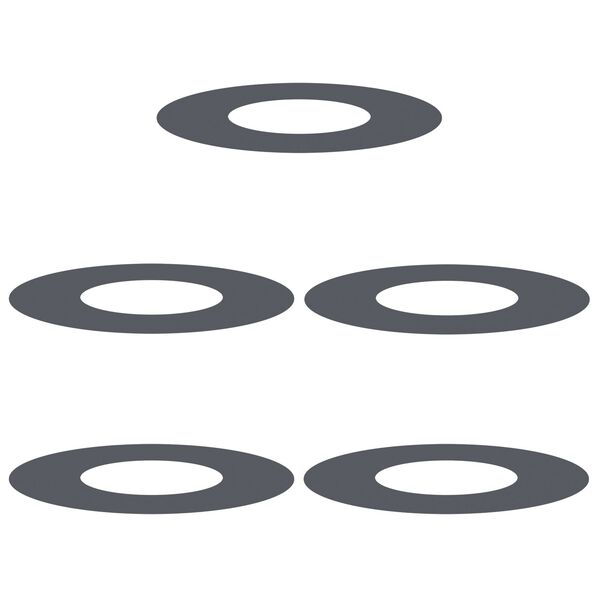 vidaXL Φλατ Δαχτυλίδια Δέντρων 5 pcs Ανθρακί Ø30 / 60 εκ. Ατσάλι