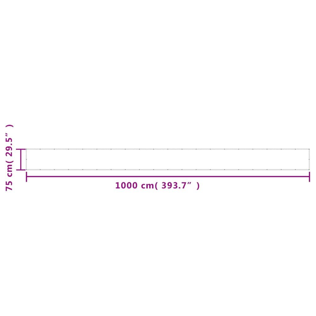 vidaXL Διαχωριστικό Βεράντας Σκ. Πράσινο 75x1000εκ 100% Πολ. Oxford