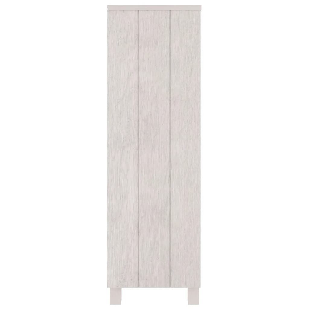 vidaXL Βιβλιοθήκη HAMAR Λευκή 85 x 35 x 112 εκ. από Μασίφ Ξύλο Πεύκου