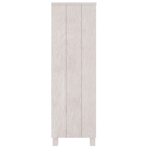 vidaXL Βιβλιοθήκη HAMAR Λευκή 85 x 35 x 112 εκ. από Μασίφ Ξύλο Πεύκου