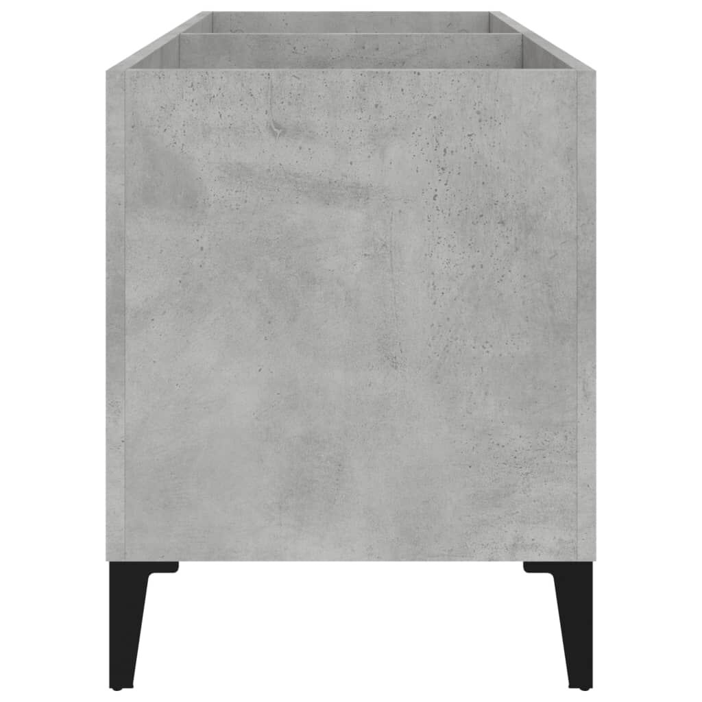 vidaXL Δισκοθήκη Γκρι Σκυροδέματος 74,5x38x48 εκ. Επεξεργασμένο Ξύλο