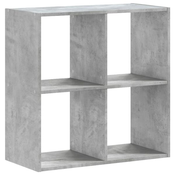 vidaXL Βιβλιοθήκη Γκρι Σκυροδέματος 68,5x32x68,5 εκ. Επεξεργ. Ξύλο