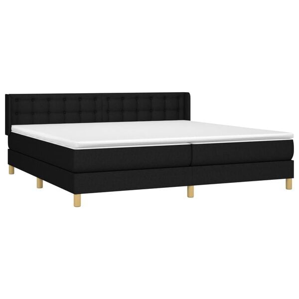 vidaXL &Kappa;&rho;&epsilon;&beta;ά&tau;&iota; Boxspring &mu;&epsilon; &Sigma;&tau;&rho;ώ&mu;&alpha; &Mu;&alpha;ύ&rho;&omicron; 200x200 &epsilon;&kappa;. &Upsilon;&phi;&alpha;&sigma;&mu;ά&tau;&iota;&nu;&omicron;