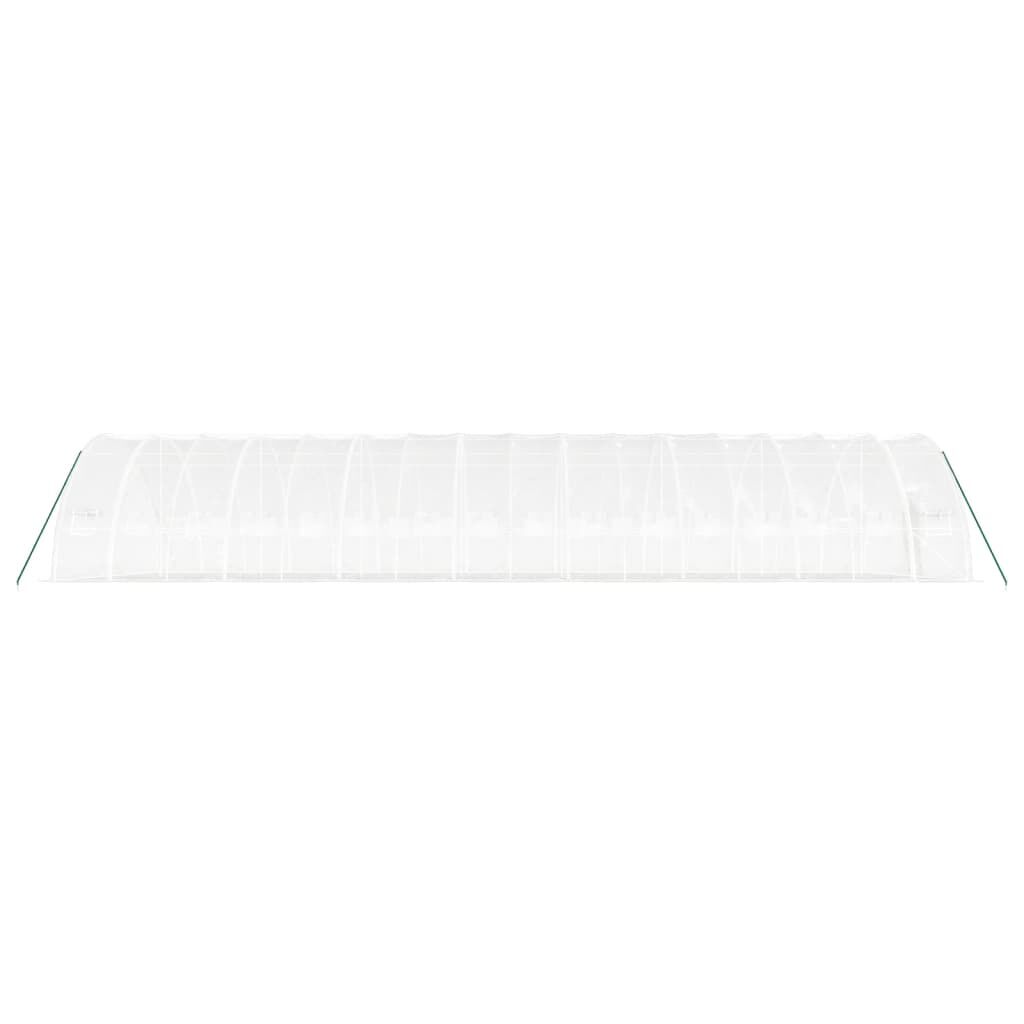 vidaXL Θερμοκήπιο με Ατσάλινο Πλαίσιο Λευκό 96 μ² 16 x 6 x 2,85 μ.