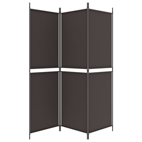 vidaXL Διαχωριστικό Δωματίου με 3 Πάνελ Καφέ 150x180 εκ. από Ύφασμα