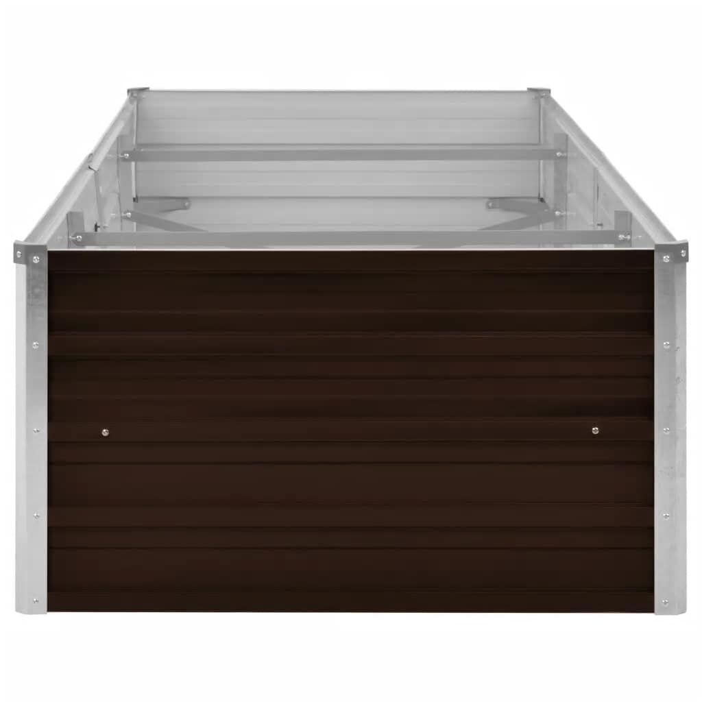 vidaXL Ζαρντινιέρα Υπερυψωμένη Καφέ 240x80x45 εκ. Γαλβανισμ. Χάλυβας