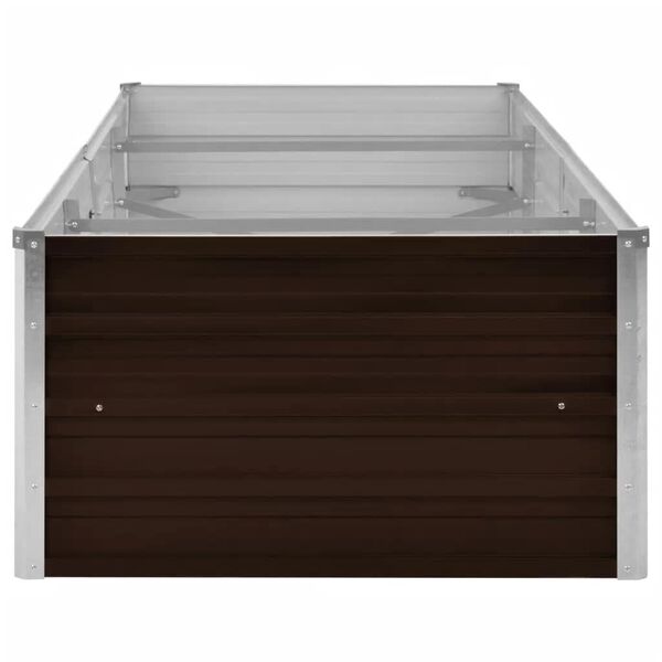 vidaXL Ζαρντινιέρα Υπερυψωμένη Καφέ 240x80x45 εκ. Γαλβανισμ. Χάλυβας