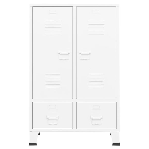 vidaXL Ντουλάπα Βιομηχανική Λευκή 67 x 35 x 107 εκ. Ατσάλινη