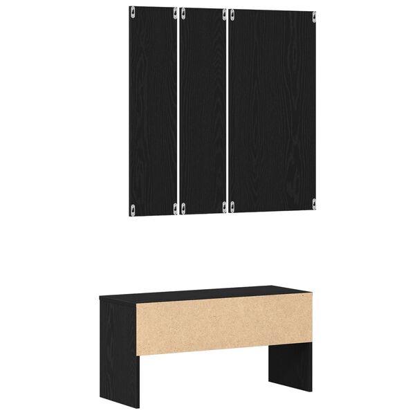 vidaXL Σετ Επίπλων Διάδρομου 4 pcs Μαύρη δρυς 80 x 30.5 x 40 εκ