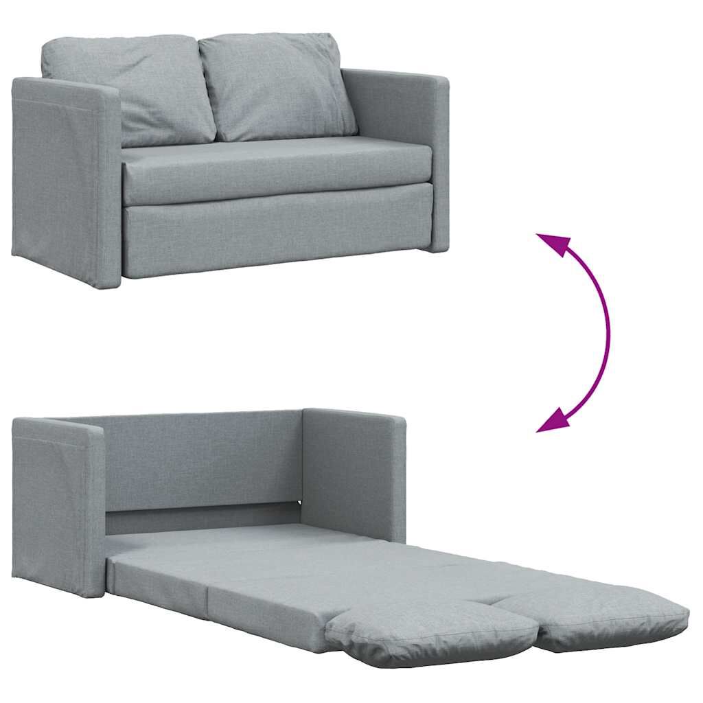 vidaXL Καναπές-Κρεβάτι Δαπέδου 2 σε 1 Αν. Γκρι 112x174x55 εκ. Ύφασμα