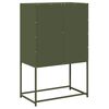 vidaXL Highboard Ελαιοπράσινο 68x39x107 cm Ατσάλι