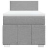 vidaXL Κρεβάτι Boxspring με Στρώμα Ανοιχτό Γκρι 80x200 εκ. Υφασμάτινο