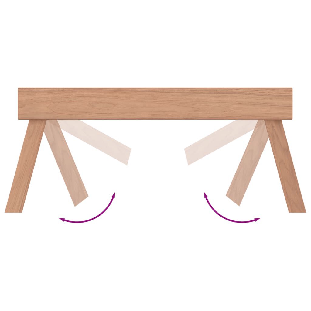 vidaXL Δίσκος Πτυσσόμενος 55x35x25 εκ. από Μασίφ Ξύλο Teak