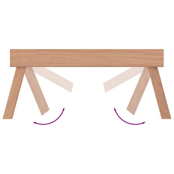 vidaXL Δίσκος Πτυσσόμενος 55x35x25 εκ. από Μασίφ Ξύλο Teak