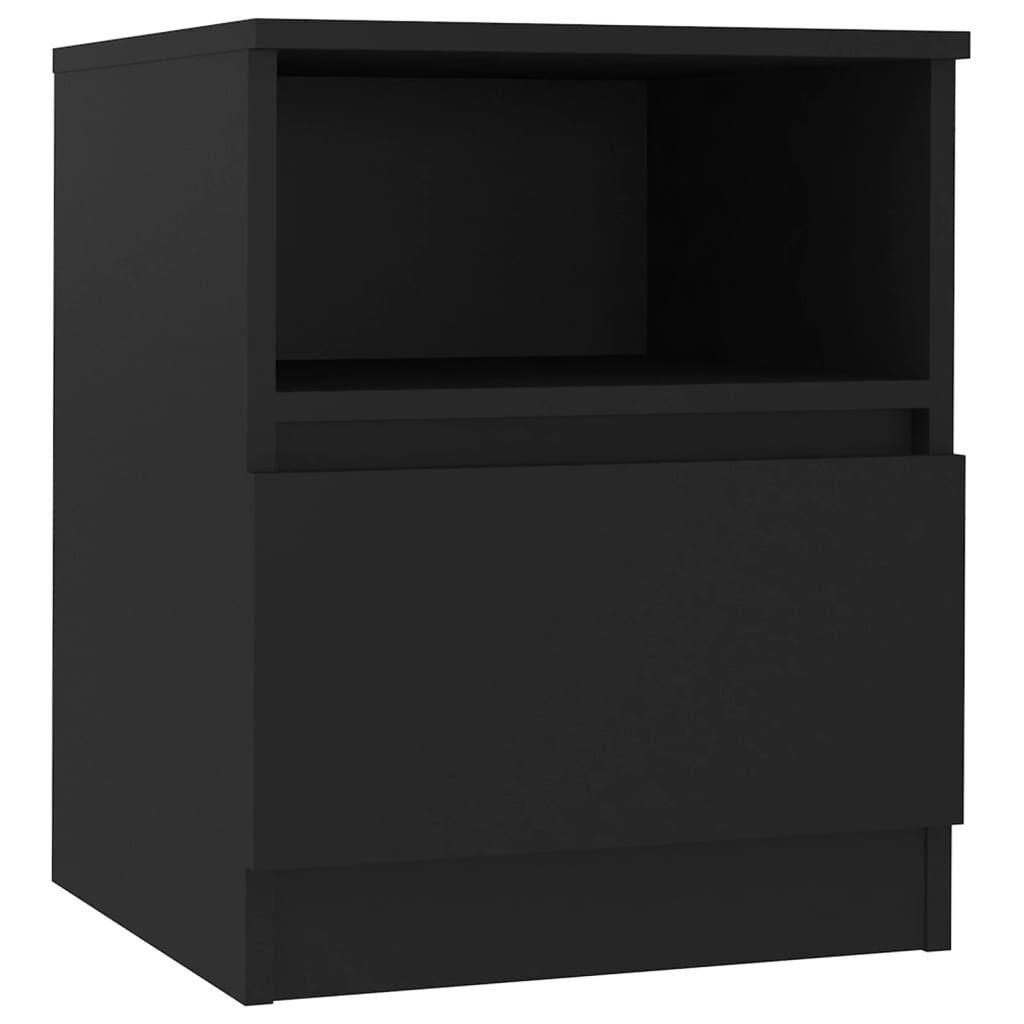 vidaXL Κομοδίνο Μαύρο 40 x 40 x 50 εκ. από Επεξ. Ξύλο