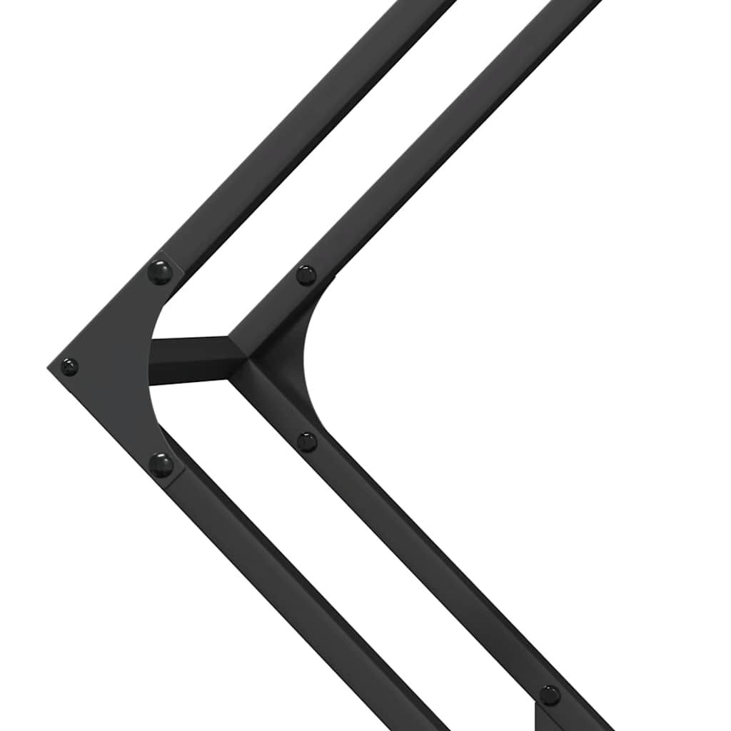 vidaXL Ράφι για καυσόξυλα Μαύρο 80x25x80 εκ. Ατσάλι ψυχρής έλασης