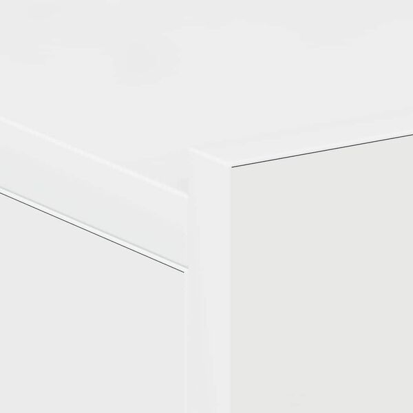 vidaXL Κομοδίνα Κρεμαστά 2 τεμ. Γυαλ. Λευκό 40x30x15εκ. από Επεξ. Ξύλο