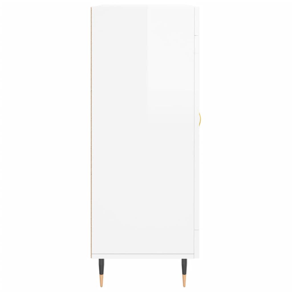 vidaXL Ντουλάπι Γυαλιστερό Λευκό 69,5x34x90 εκ. Επεξεργασμένο Ξύλο
