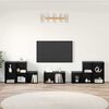 vidaXL ΣΕΤ ΒΑΘΜΟΛΟΓΗΣΗΣ ΤΗΛΕΟΡΑΣΗΣ 8 pcs Μαύρη Οξυά 37 x 35 x 72 εκ.