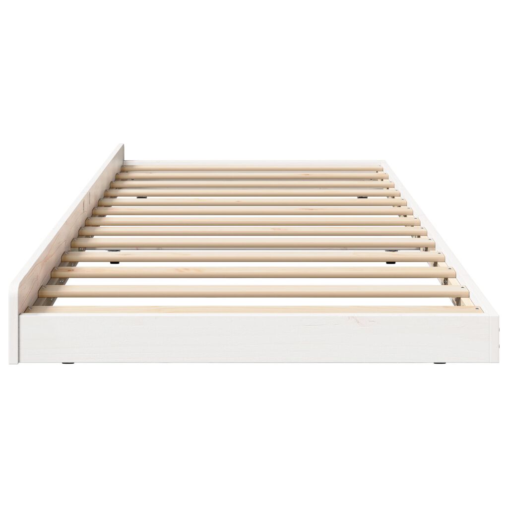 vidaXL Κρεβάτι Λευκό Ξύλο πεύκου 80 x 200 cm Ανθεκτικό Κρεβάτι
