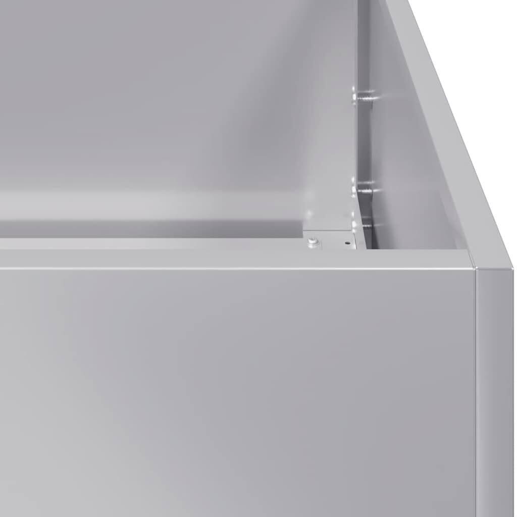 vidaXL Ζαρντινιέρα 80x80x40 εκ. από Γαλβανισμένο Ατσάλι