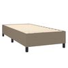 vidaXL Κρεβάτι Boxspring με Στρώμα & LED Taupe 80x200 εκ. Υφασμάτινο
