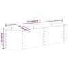 vidaXL Ζαρντινιέρα Ανθρακί 152x40x36 εκ Γαλβανισμένος χάλυβας