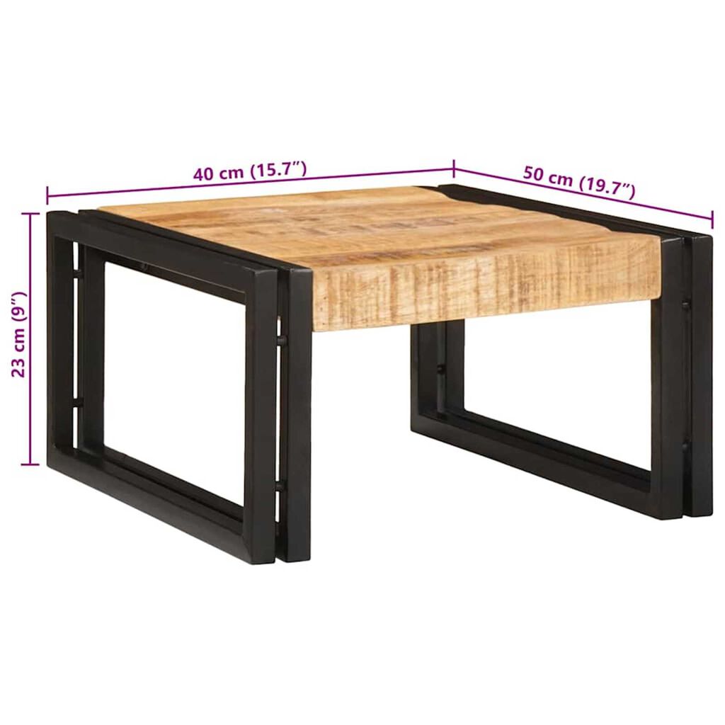 vidaXL Ράφι μπάνιου με ράφι 40 x 50 x 23 εκ Στερεό ξύλο μάγκο, σίδηρος