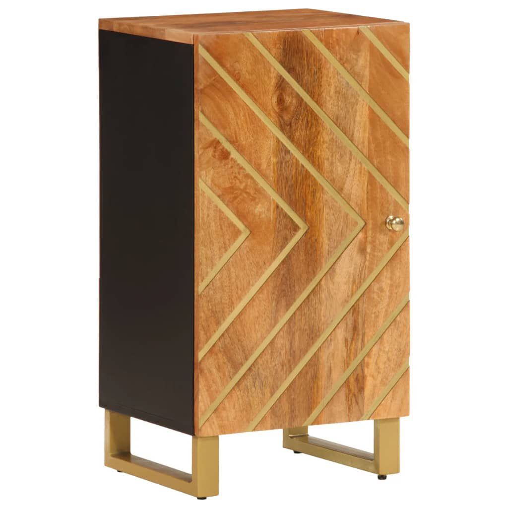 vidaXL Βοηθητικό Έπιπλο Καφέ/Μαύρο 40x33,5x75 εκ. Μασίφ Ξύλο Μάνγκο