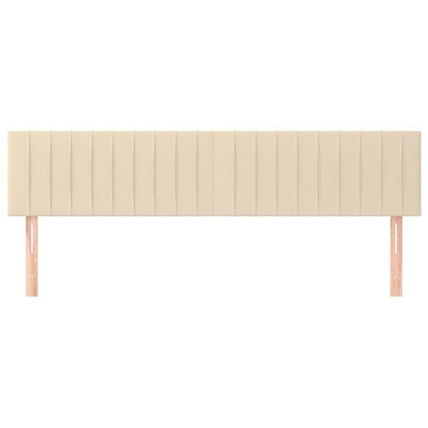 vidaXL Κεφαλάρια Κρεβατιού 2 τεμ. Κρεμ 90x5x78/88 εκ. Υφασμάτινο